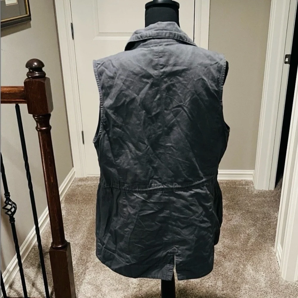 SEBBY Gray Sleeveless Utility Vest Jacket. Large - Picture 2 of 5